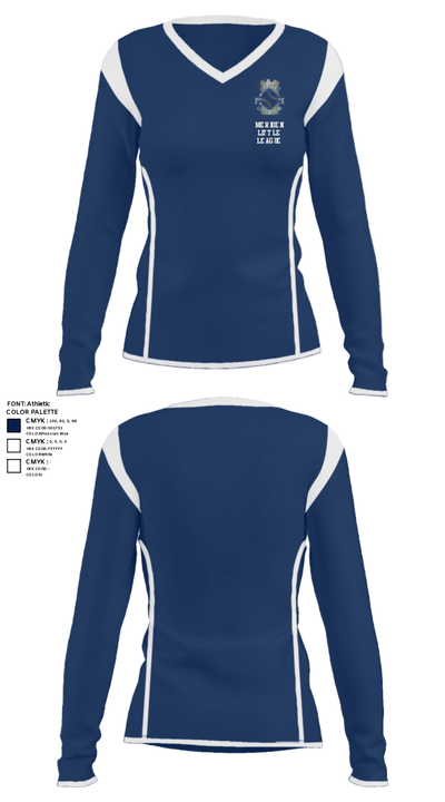 Meriden Little League 14527950 Women's Long Sleeve V-neck Shirt - 31