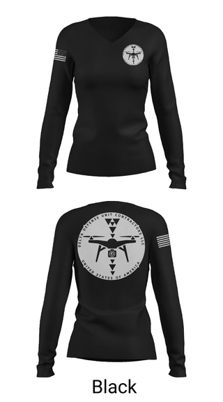 Womens Long Sleeve Vneck Shirt, Delta Defense Unit, Police, Teamtime, Team time, sublimation, custom sports apparel, team uniforms, spirit wear, spiritwear, sports uniforms, custom shirts, team store, custom team store, fundraiser sports, apparel fundraiser