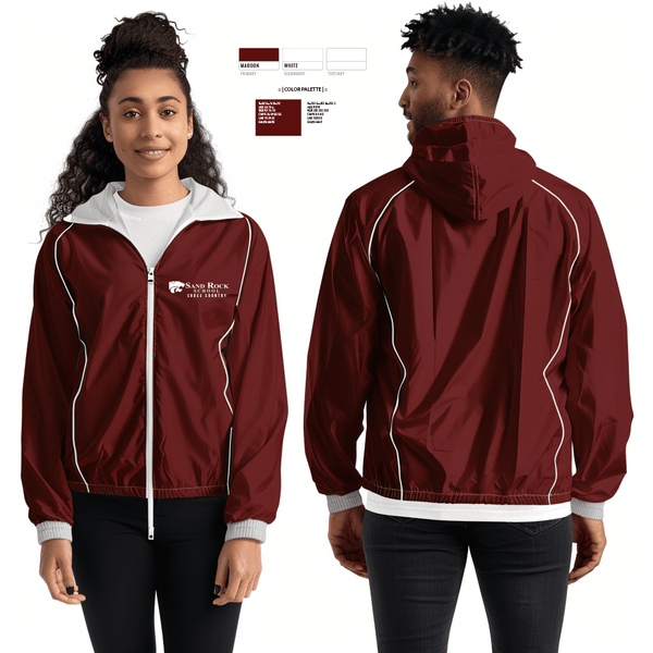 Windbreaker, Sand Rock High School Cross Country, Cross Country, Teamtime, Team time, sublimation, custom sports apparel, team uniforms, spirit wear, spiritwear, sports uniforms, custom shirts, team store, custom team store, fundraiser sports, apparel fundraiser