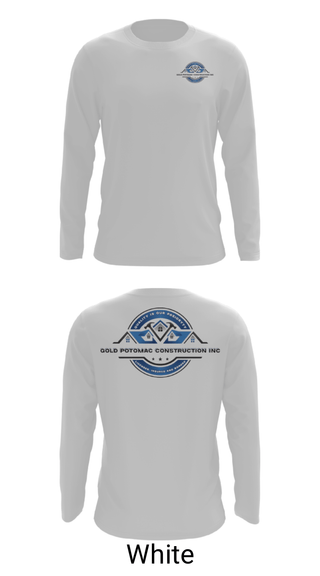 Long Sleeve Performance Shirt, Gold Potomac construction inc, Golf, Teamtime, Team time, sublimation, custom sports apparel, team uniforms, spirit wear, spiritwear, sports uniforms, custom shirts, team store, custom team store, fundraiser sports, apparel fundraiser