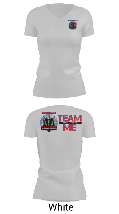 Lady Warriors 17642628 Women's Short Sleeve V-neck Shirt - 19