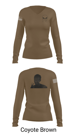 Womens Long Sleeve Vneck Shirt, B Co, 303d IEW BN, Army, Teamtime, Team time, sublimation, custom sports apparel, team uniforms, spirit wear, spiritwear, sports uniforms, custom shirts, team store, custom team store, fundraiser sports, apparel fundraiser
