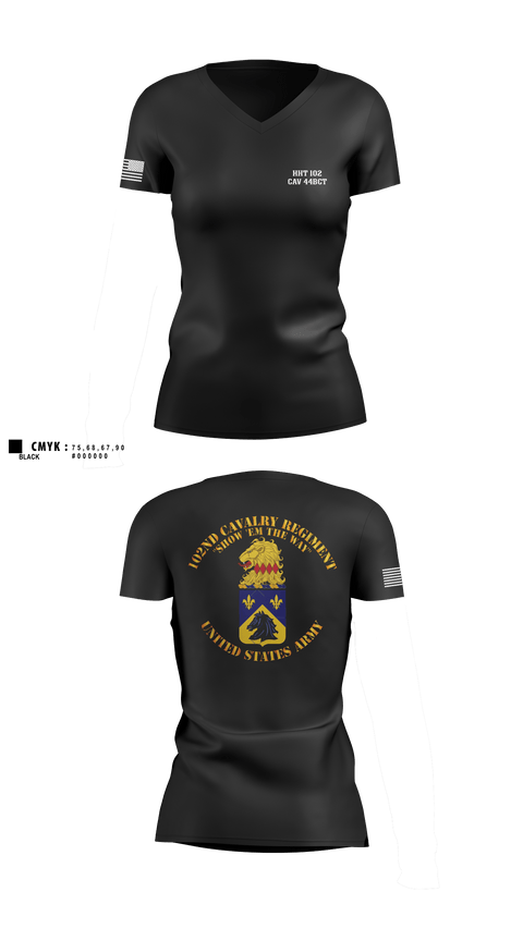 Womens Short Sleeve Vneck Shirt, HHT 102 CAV, , Teamtime, Team time, sublimation, custom sports apparel, team uniforms, spirit wear, spiritwear, sports uniforms, custom shirts, team store, custom team store, fundraiser sports, apparel fundraiser
