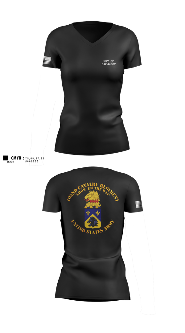 Womens Short Sleeve Vneck Shirt, HHT 102 CAV, , Teamtime, Team time, sublimation, custom sports apparel, team uniforms, spirit wear, spiritwear, sports uniforms, custom shirts, team store, custom team store, fundraiser sports, apparel fundraiser