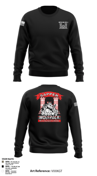 Crew Neck Sweatshirt, 95TH EN, Army, Teamtime, Team time, sublimation, custom sports apparel, team uniforms, spirit wear, spiritwear, sports uniforms, custom shirts, team store, custom team store, fundraiser sports, apparel fundraiser