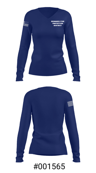 Women's Long Sleeve Vneck Shirt, Bismarck fire protection districtBISMARCK FIRE PROTECTION DISTRICT, Fire Department, Teamtime, Team time, sublimation, custom sports apparel, team uniforms, spirit wear, spiritwear, sports uniforms, custom shirts, team store, custom team store, fundraiser sports, apparel fundraiser