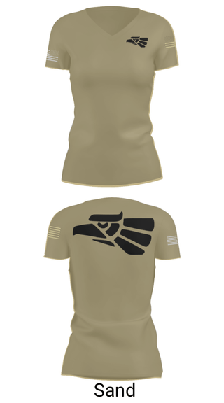 Women's Short Sleeve Vneck Shirt, 578th A Co, National Guard, Teamtime, Team time, sublimation, custom sports apparel, team uniforms, spirit wear, spiritwear, sports uniforms, custom shirts, team store, custom team store, fundraiser sports, apparel fundraiser