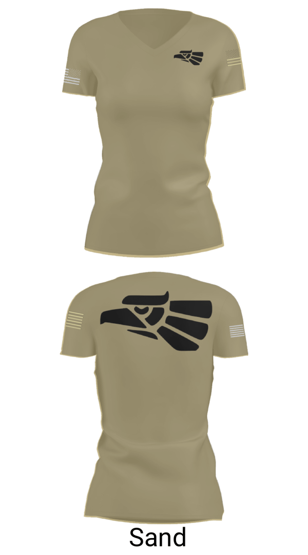 Women's Short Sleeve Vneck Shirt, 578th A Co, National Guard, Teamtime, Team time, sublimation, custom sports apparel, team uniforms, spirit wear, spiritwear, sports uniforms, custom shirts, team store, custom team store, fundraiser sports, apparel fundraiser