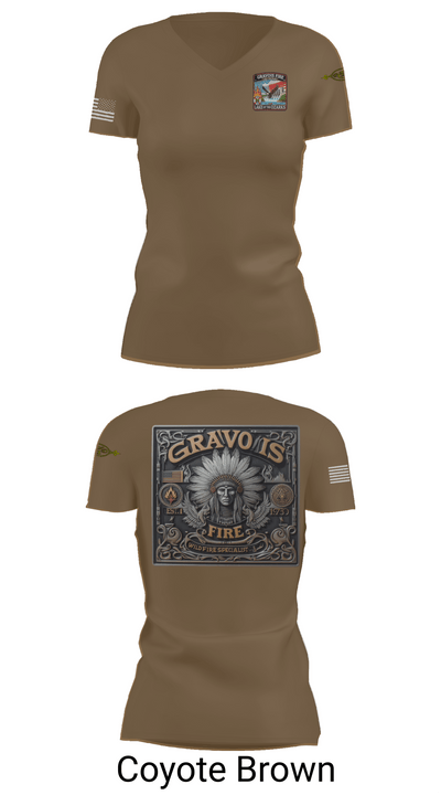 Gravois Fire Special Operations 80045989 Women's Short Sleeve V-neck Shirt - 8