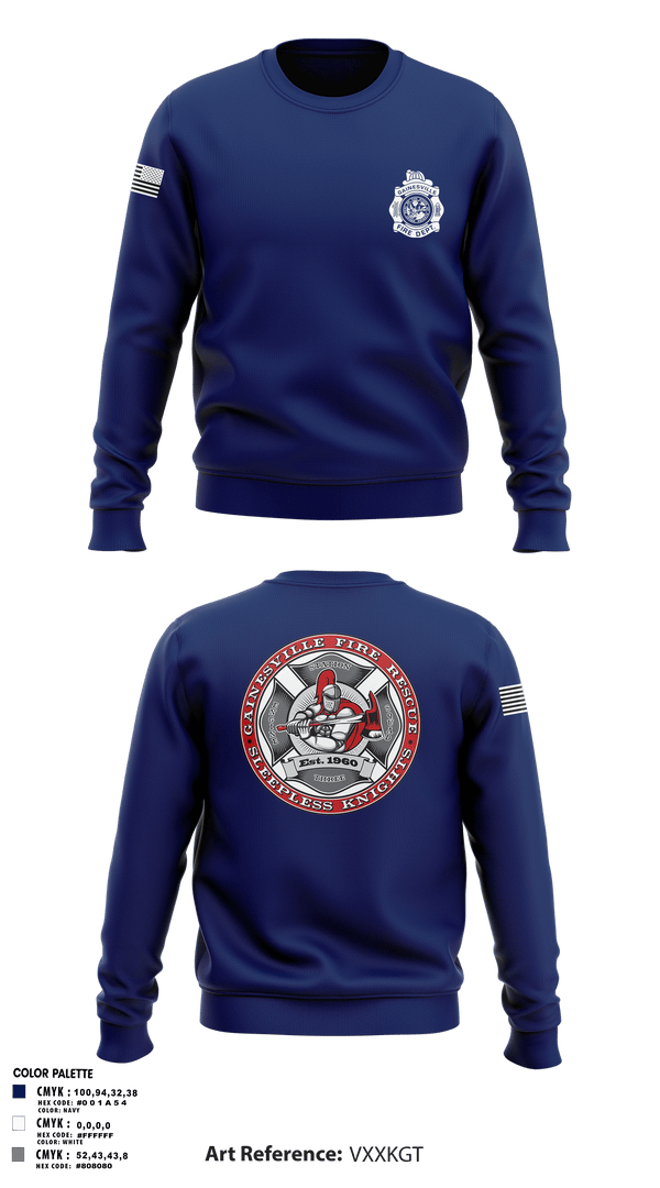 Crew Neck Sweatshirt, GFR Station 3, Fire Department, Teamtime, Team time, sublimation, custom sports apparel, team uniforms, spirit wear, spiritwear, sports uniforms, custom shirts, team store, custom team store, fundraiser sports, apparel fundraiser