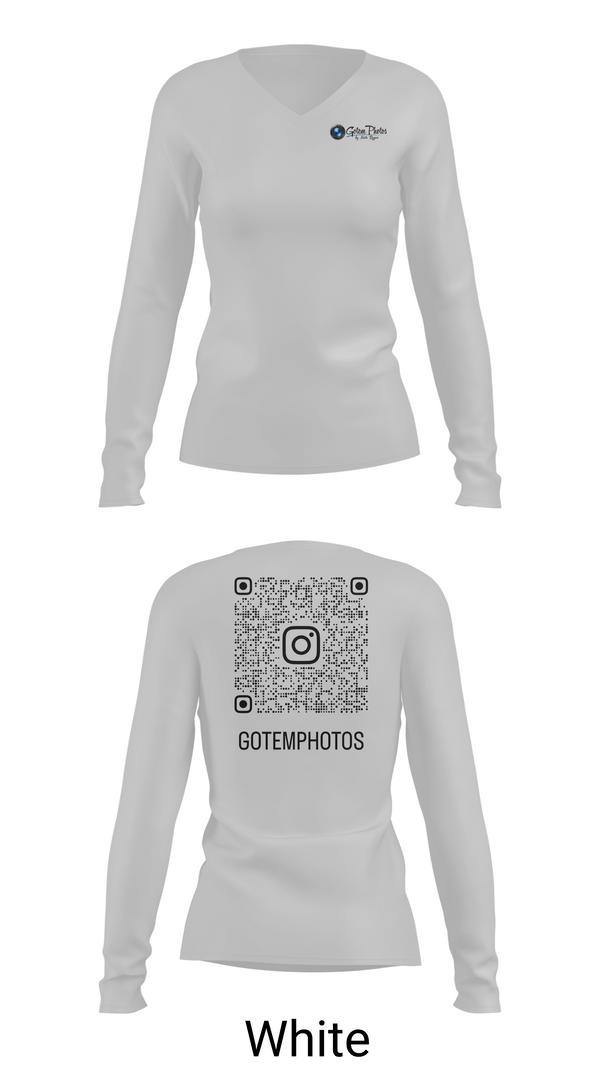 Womens Long Sleeve Vneck Shirt, Gotem Phots, , Teamtime, Team time, sublimation, custom sports apparel, team uniforms, spirit wear, spiritwear, sports uniforms, custom shirts, team store, custom team store, fundraiser sports, apparel fundraiser