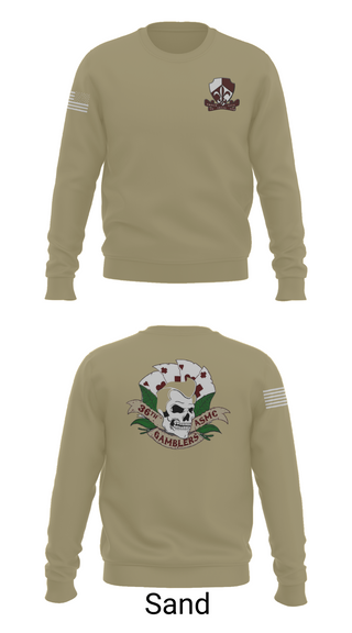Crew Neck Sweatshirt, Gamblers, Army, Teamtime, Team time, sublimation, custom sports apparel, team uniforms, spirit wear, spiritwear, sports uniforms, custom shirts, team store, custom team store, fundraiser sports, apparel fundraiser