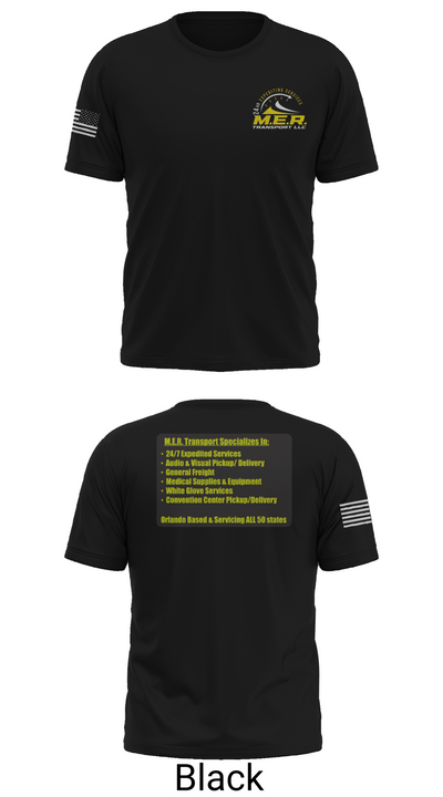 M.E.R. TRANSPORT LLC 858863 Short Sleeve Performance Shirt - 30