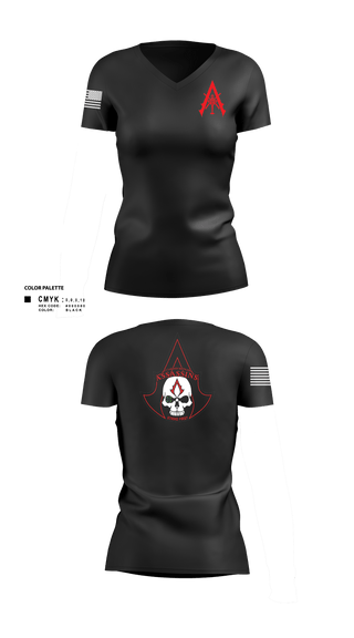 Women's Short Sleeve Vneck Shirt, A Co. 1-3 AB, Army, Teamtime, Team time, sublimation, custom sports apparel, team uniforms, spirit wear, spiritwear, sports uniforms, custom shirts, team store, custom team store, fundraiser sports, apparel fundraiser