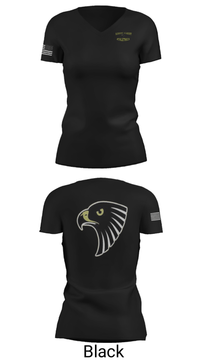 Hammond Academy Of Science & Tech Baseball 976805 Women's Short Sleeve V-neck Shirt - 14