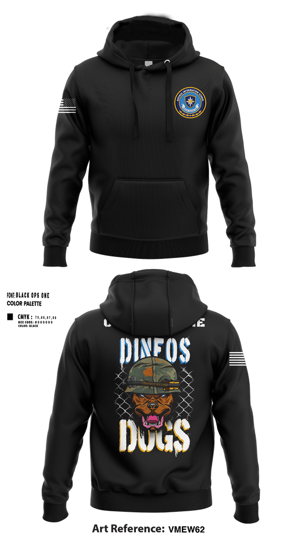 Hoodie, DINFOS, Army, Teamtime, Team time, sublimation, custom sports apparel, team uniforms, spirit wear, spiritwear, sports uniforms, custom shirts, team store, custom team store, fundraiser sports, apparel fundraiser