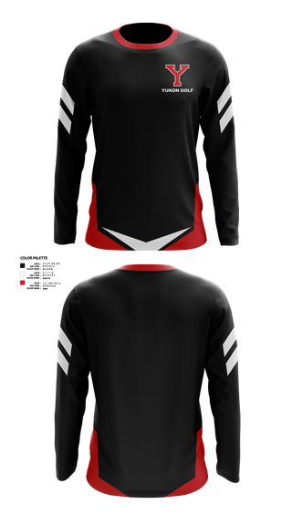 Long Sleeve Performance Shirt, Yukon High School Golf, Golf, Teamtime, Team time, sublimation, custom sports apparel, team uniforms, spirit wear, spiritwear, sports uniforms, custom shirts, team store, custom team store, fundraiser sports, apparel fundraiser