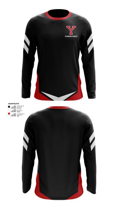 Yukon High School Golf 59897349 Long Sleeve Performance Shirt - 41