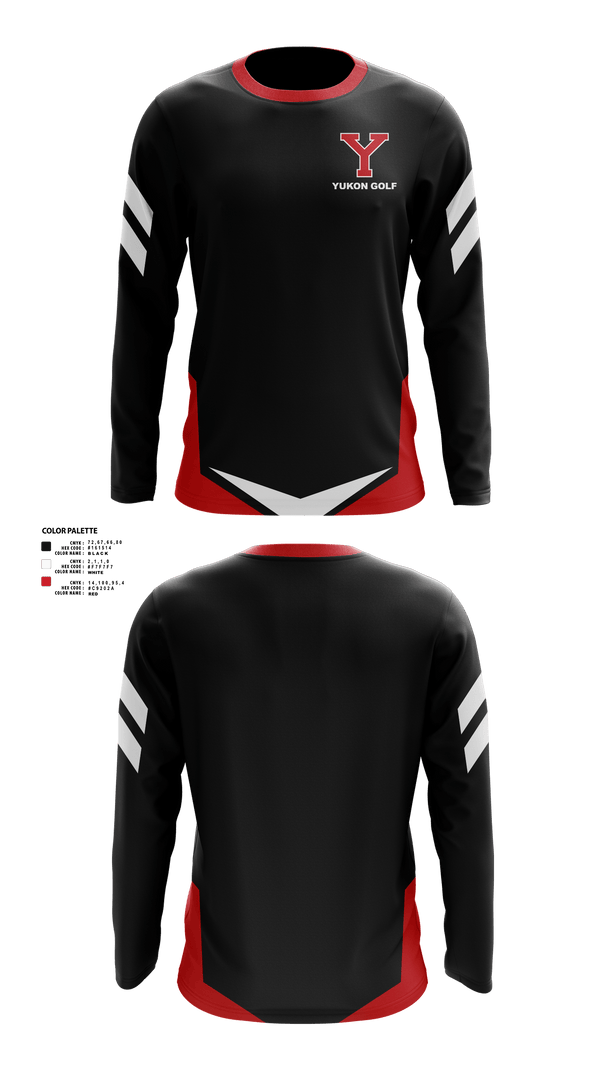 Long Sleeve Performance Shirt, Yukon High School Golf, Golf, Teamtime, Team time, sublimation, custom sports apparel, team uniforms, spirit wear, spiritwear, sports uniforms, custom shirts, team store, custom team store, fundraiser sports, apparel fundraiser