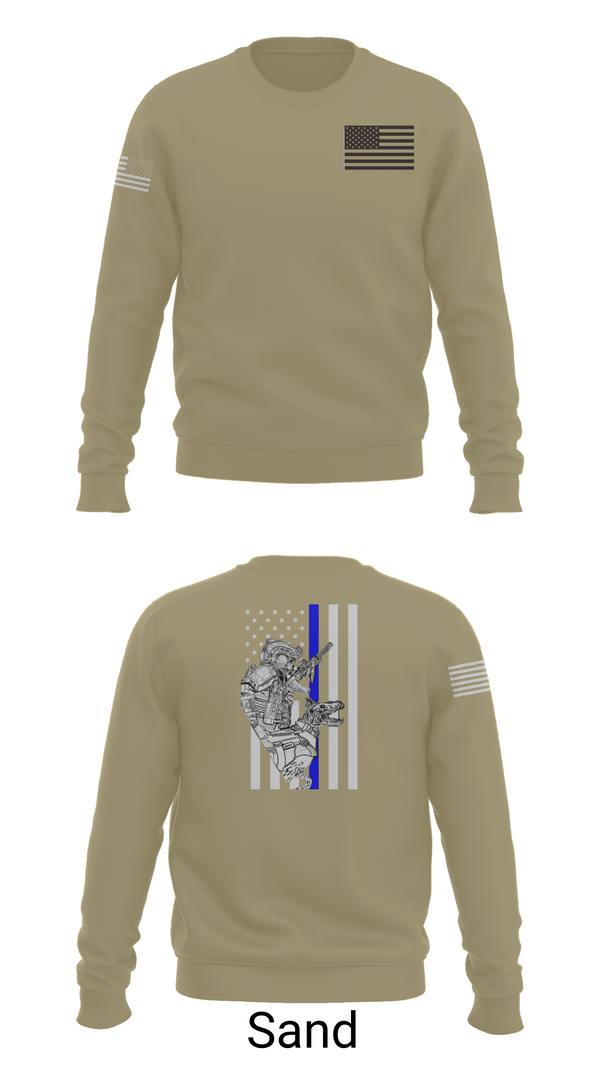 Crew Neck Sweatshirt, 904th MP Det Military Working Dog, Army, Teamtime, Team time, sublimation, custom sports apparel, team uniforms, spirit wear, spiritwear, sports uniforms, custom shirts, team store, custom team store, fundraiser sports, apparel fundraiser