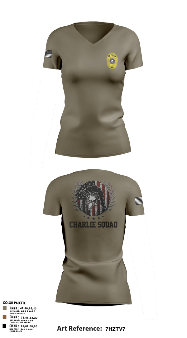 Womens Short Sleeve Vneck Shirt, Charlie SquadCharlie SquadCNT (Crisis Negotiation Team), Police, Teamtime, Team time, sublimation, custom sports apparel, team uniforms, spirit wear, spiritwear, sports uniforms, custom shirts, team store, custom team store, fundraiser sports, apparel fundraiser
