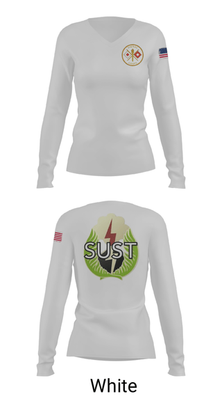 Women's Long Sleeve Vneck Shirt, 25th Infantry Division Sustainment Brigade, Army, Teamtime, Team time, sublimation, custom sports apparel, team uniforms, spirit wear, spiritwear, sports uniforms, custom shirts, team store, custom team store, fundraiser sports, apparel fundraiser