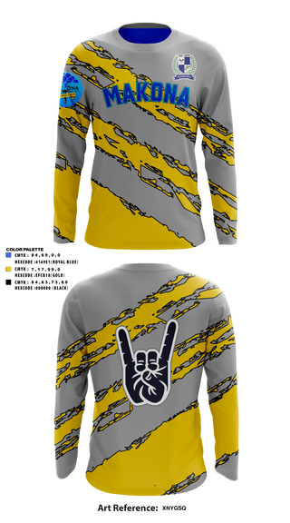 Long Sleeve Performance Shirt, MAKONA Frat, E-Sports, Teamtime, Team time, sublimation, custom sports apparel, team uniforms, spirit wear, spiritwear, sports uniforms, custom shirts, team store, custom team store, fundraiser sports, apparel fundraiser