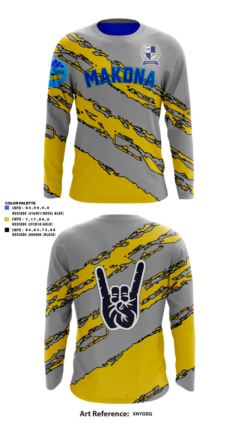 Long Sleeve Performance Shirt, MAKONA Frat, E-Sports, Teamtime, Team time, sublimation, custom sports apparel, team uniforms, spirit wear, spiritwear, sports uniforms, custom shirts, team store, custom team store, fundraiser sports, apparel fundraiser