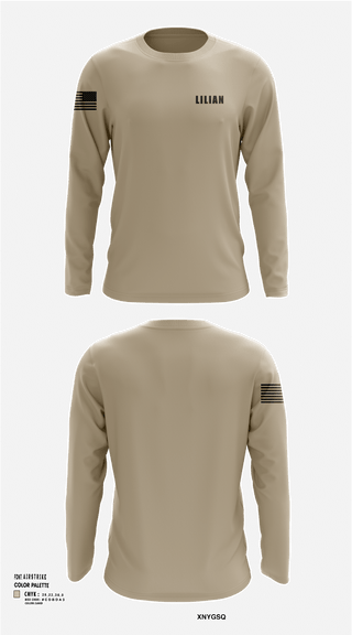 Long Sleeve Performance Shirt, LILIAN, Army, Teamtime, Team time, sublimation, custom sports apparel, team uniforms, spirit wear, spiritwear, sports uniforms, custom shirts, team store, custom team store, fundraiser sports, apparel fundraiser