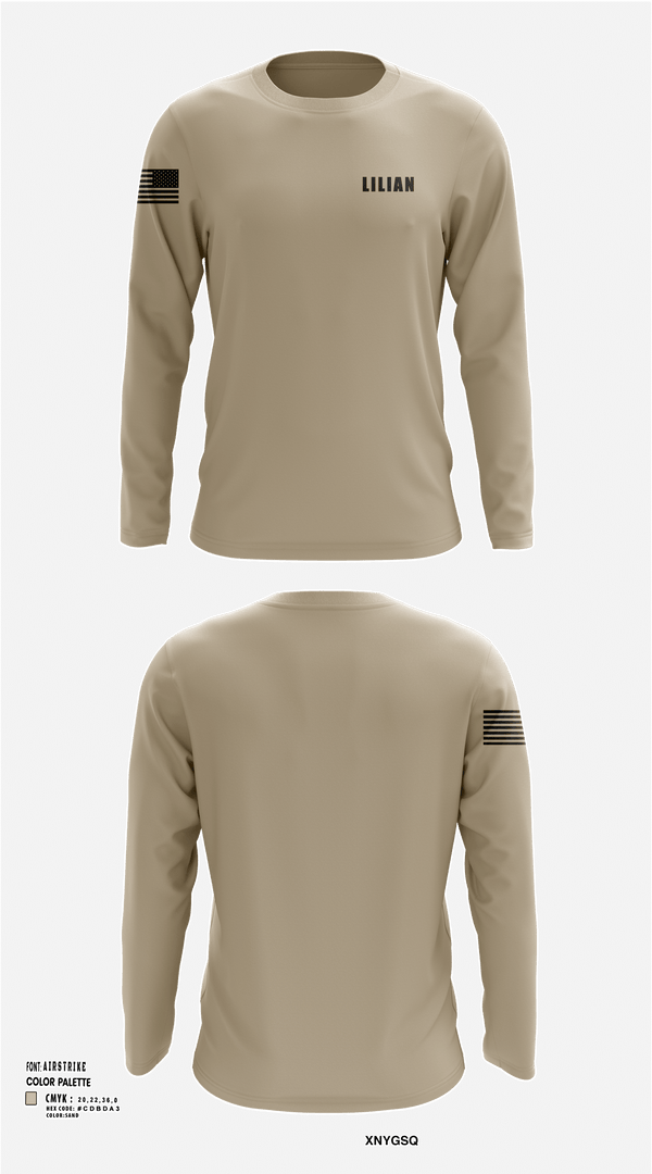 Long Sleeve Performance Shirt, LILIAN, Army, Teamtime, Team time, sublimation, custom sports apparel, team uniforms, spirit wear, spiritwear, sports uniforms, custom shirts, team store, custom team store, fundraiser sports, apparel fundraiser