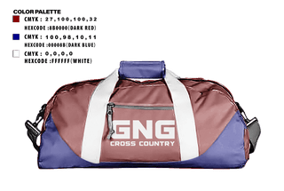 Duffle Bag, GNG CROSS COUNTRY, Cross Country, Teamtime, Team time, sublimation, custom sports apparel, team uniforms, spirit wear, spiritwear, sports uniforms, custom shirts, team store, custom team store, fundraiser sports, apparel fundraiser