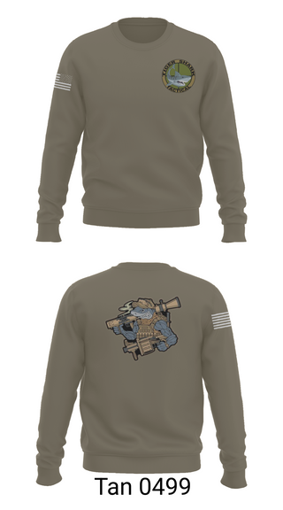 Crew Neck Sweatshirt, Wilmington Tiger Shark, Army, Teamtime, Team time, sublimation, custom sports apparel, team uniforms, spirit wear, spiritwear, sports uniforms, custom shirts, team store, custom team store, fundraiser sports, apparel fundraiser