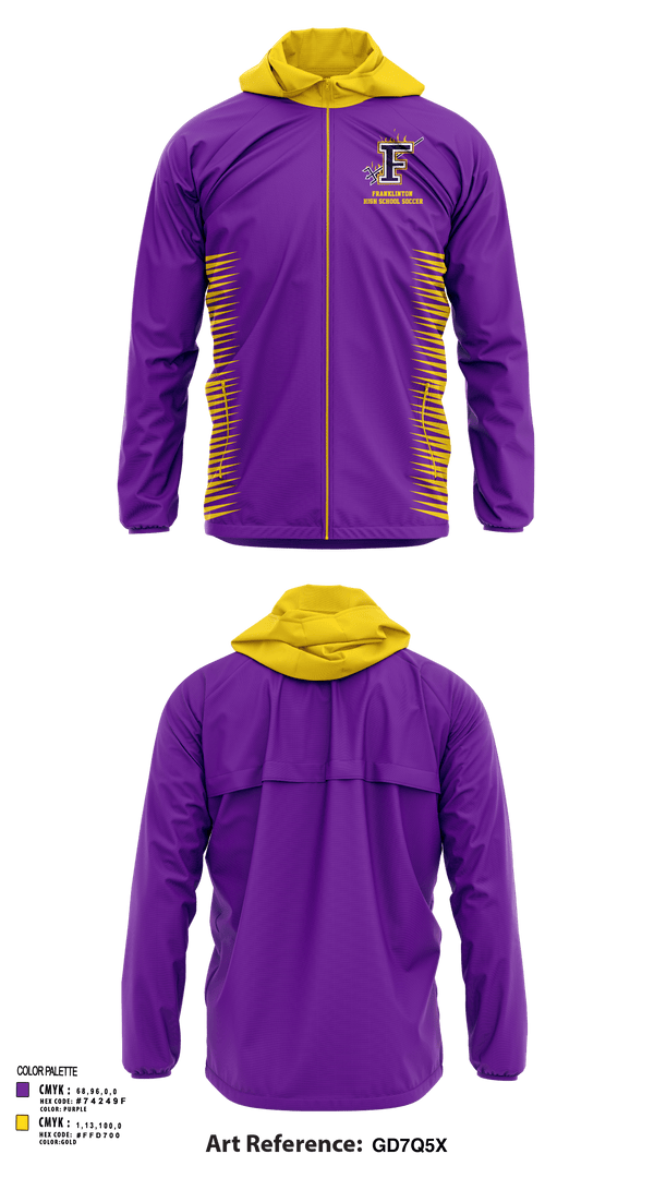 Windbreaker, Franklinton High School Soccer, Men's Soccer, Teamtime, Team time, sublimation, custom sports apparel, team uniforms, spirit wear, spiritwear, sports uniforms, custom shirts, team store, custom team store, fundraiser sports, apparel fundraiser