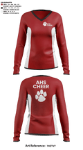 Asheville High School Cheer 47693237 Women's Long Sleeve V-neck Shirt - 51