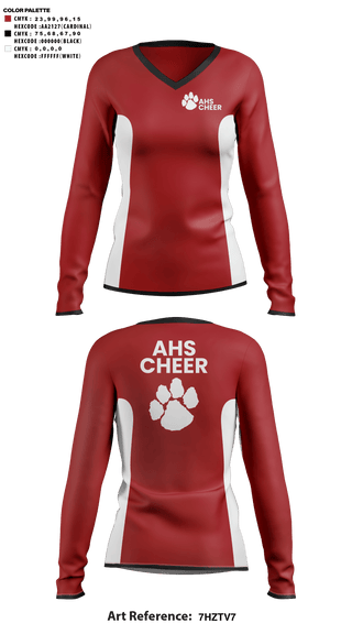 Womens Long Sleeve Vneck Shirt, Asheville High School Cheer, Cheer, Teamtime, Team time, sublimation, custom sports apparel, team uniforms, spirit wear, spiritwear, sports uniforms, custom shirts, team store, custom team store, fundraiser sports, apparel fundraiser