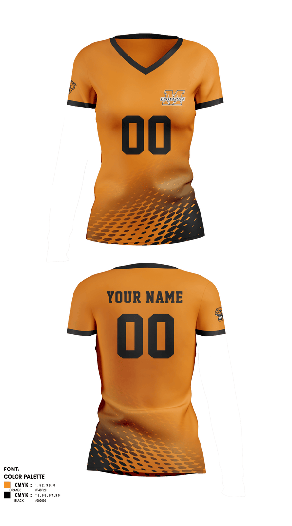 Women's Short Sleeve Vneck Shirt, Malvern High School Volleyball, Women's Volleyball, Teamtime, Team time, sublimation, custom sports apparel, team uniforms, spirit wear, spiritwear, sports uniforms, custom shirts, team store, custom team store, fundraiser sports, apparel fundraiser