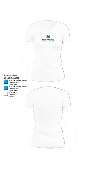 Womens Short Sleeve Vneck Shirt, Mid-Pacific Institute High School Soccer, Men's Soccer, Teamtime, Team time, sublimation, custom sports apparel, team uniforms, spirit wear, spiritwear, sports uniforms, custom shirts, team store, custom team store, fundraiser sports, apparel fundraiser