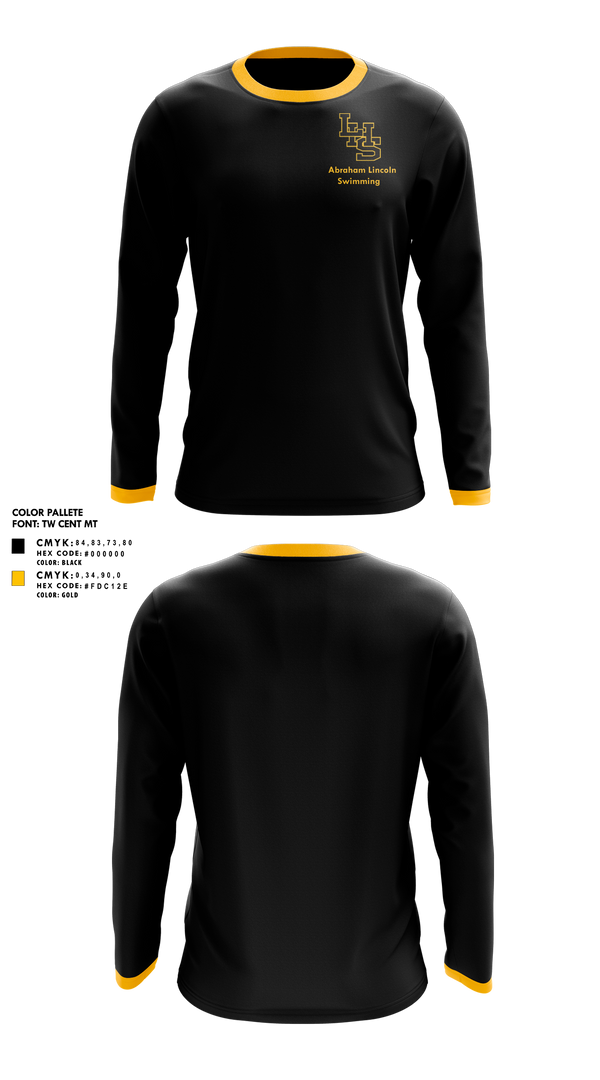 Long Sleeve Performance Shirt, Abraham Lincoln High School Swimming, Swimming, Teamtime, Team time, sublimation, custom sports apparel, team uniforms, spirit wear, spiritwear, sports uniforms, custom shirts, team store, custom team store, fundraiser sports, apparel fundraiser