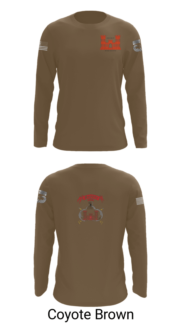 Long Sleeve Performance Shirt, 1138th SAPPER Company, Army, Teamtime, Team time, sublimation, custom sports apparel, team uniforms, spirit wear, spiritwear, sports uniforms, custom shirts, team store, custom team store, fundraiser sports, apparel fundraiser