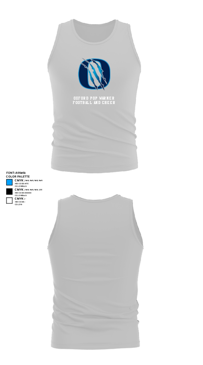 Oxford Pop Warner Football And Cheer 96398597 Tank Top - 13