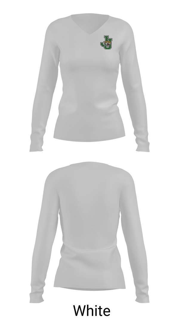 Womens Long Sleeve Vneck Shirt, Jordan Jaguars, Spirit Store, Teamtime, Team time, sublimation, custom sports apparel, team uniforms, spirit wear, spiritwear, sports uniforms, custom shirts, team store, custom team store, fundraiser sports, apparel fundraiser