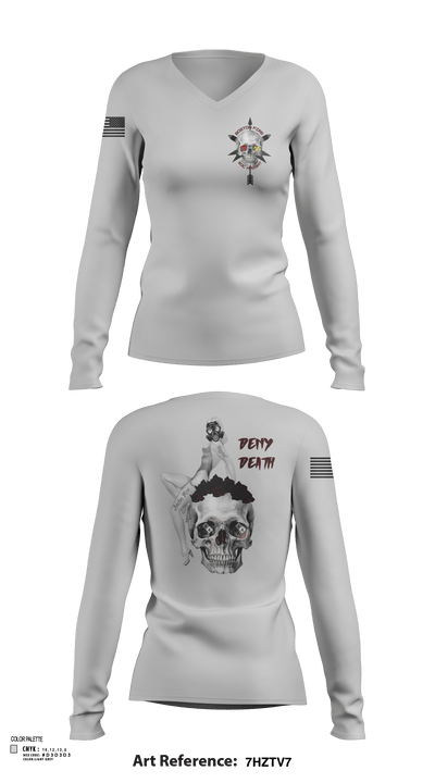 Boston FD HM/ WMD 15642314 Women's Long Sleeve V-neck Shirt -1 117