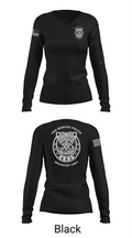 San Marcos Police Mounted Unit 48191371 Women's Long Sleeve V-neck Shirt - 35