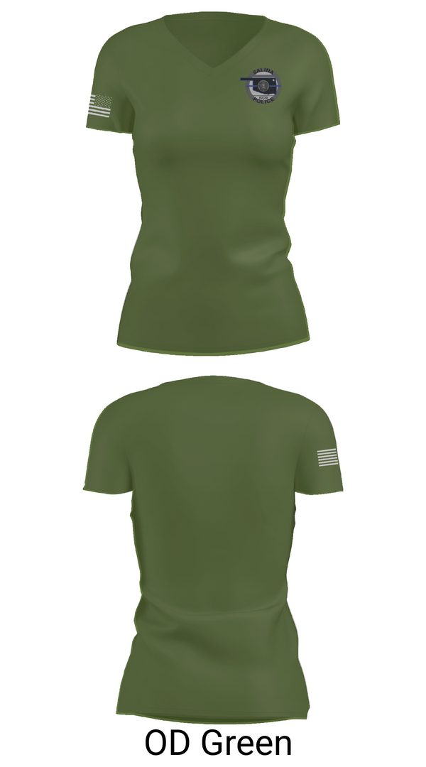 Womens Short Sleeve Vneck Shirt, Salina Police Department, Police, Teamtime, Team time, sublimation, custom sports apparel, team uniforms, spirit wear, spiritwear, sports uniforms, custom shirts, team store, custom team store, fundraiser sports, apparel fundraiser
