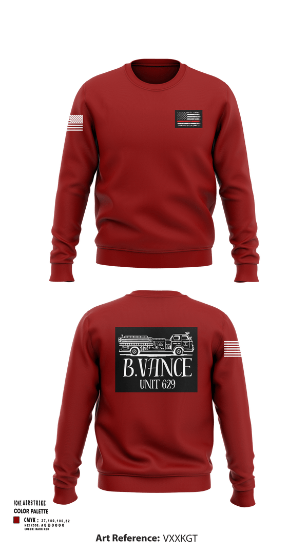 Crew Neck Sweatshirt, 629, Fire Department, Teamtime, Team time, sublimation, custom sports apparel, team uniforms, spirit wear, spiritwear, sports uniforms, custom shirts, team store, custom team store, fundraiser sports, apparel fundraiser
