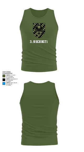 Tank Top, 3./HSchRgt1, Army, Teamtime, Team time, sublimation, custom sports apparel, team uniforms, spirit wear, spiritwear, sports uniforms, custom shirts, team store, custom team store, fundraiser sports, apparel fundraiser