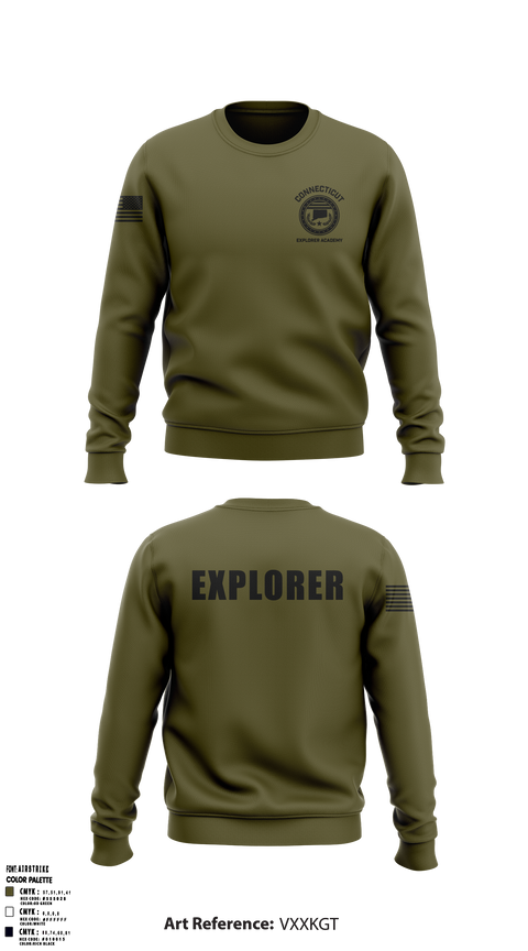 Crew Neck Sweatshirt, Waterbury Police Explorers, , Teamtime, Team time, sublimation, custom sports apparel, team uniforms, spirit wear, spiritwear, sports uniforms, custom shirts, team store, custom team store, fundraiser sports, apparel fundraiser