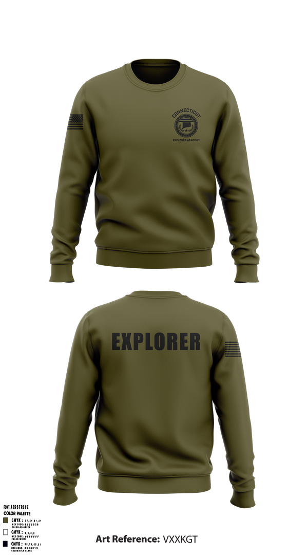 Crew Neck Sweatshirt, Waterbury Police Explorers, , Teamtime, Team time, sublimation, custom sports apparel, team uniforms, spirit wear, spiritwear, sports uniforms, custom shirts, team store, custom team store, fundraiser sports, apparel fundraiser