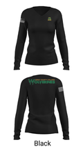 Essex County College Track and Field 69472319 Women's Long Sleeve V-neck Shirt - 13