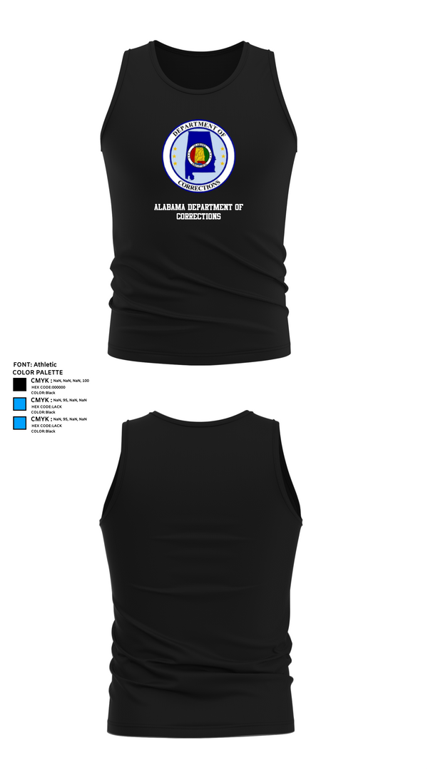 Tank Top, Alabama Department of Corrections, Police, Teamtime, Team time, sublimation, custom sports apparel, team uniforms, spirit wear, spiritwear, sports uniforms, custom shirts, team store, custom team store, fundraiser sports, apparel fundraiser